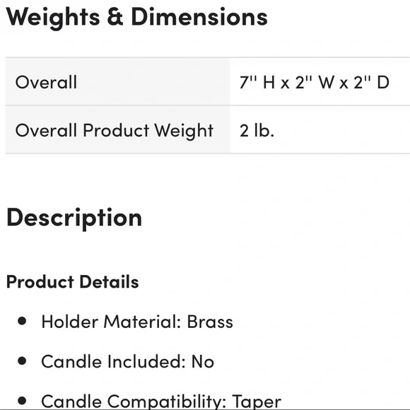 Astoria Grand Small Patina Brass Candlestick - Picture 4 of 5